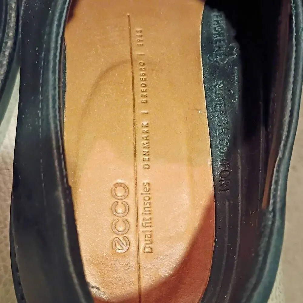 ECCO Men's London Apron Toe Slip On Loafer Black Size US 12/12.5